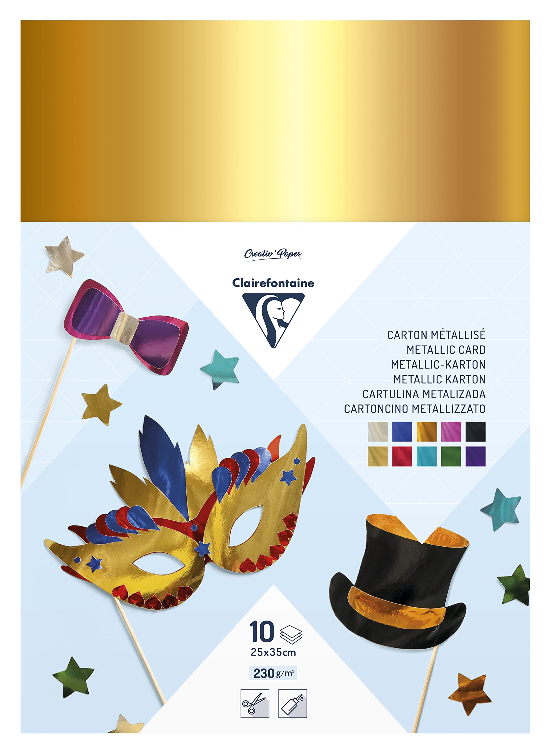 clairefontaine-tulip-papier-m-tallis-25x35-cm-assortiment-x10 image 1