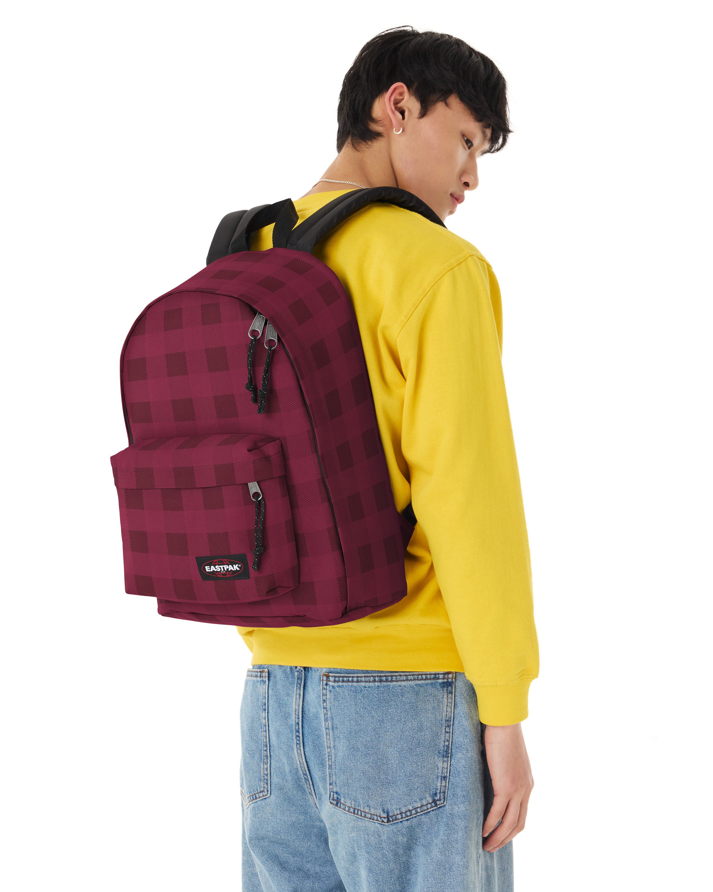 eastpak-out-of-office-sac-dos-checker-burgundy-housse-pc image 4