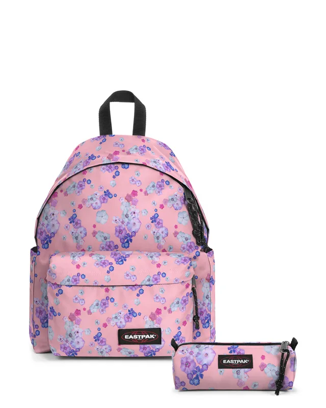 eastpak-bundle-floral-bloom-pink-sac-dos-rose-floral image 1