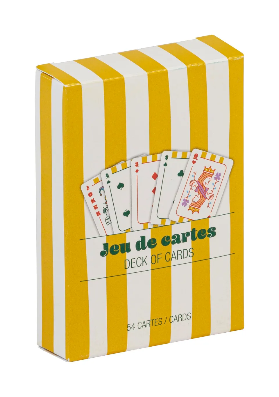 clairefontaine-dolce-amore-116286c-jeu-54-cartes-rayures-jaunes image 1