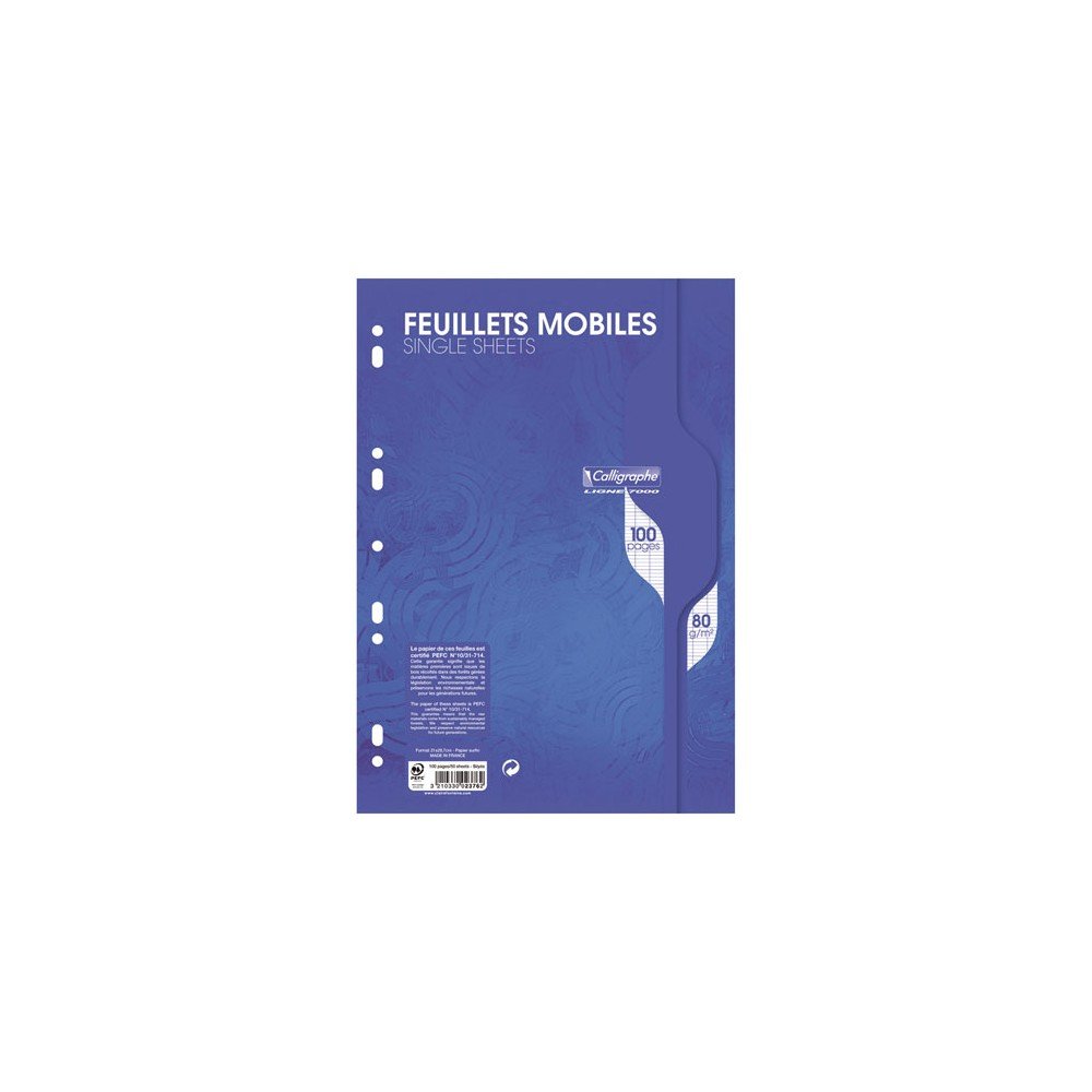 calligraphe-2376c-feuillets-mobiles-a4-100-pages-grands-carreaux image 1