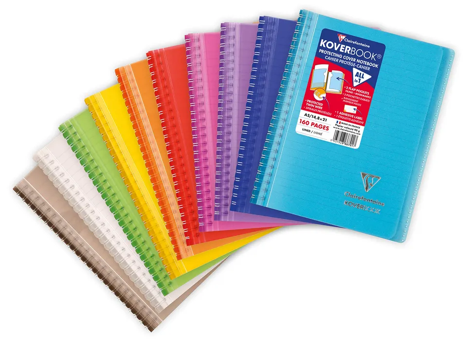 clairefontaine-koverbook-366701c-carnet-spirale-a5-lign-160p image 1
