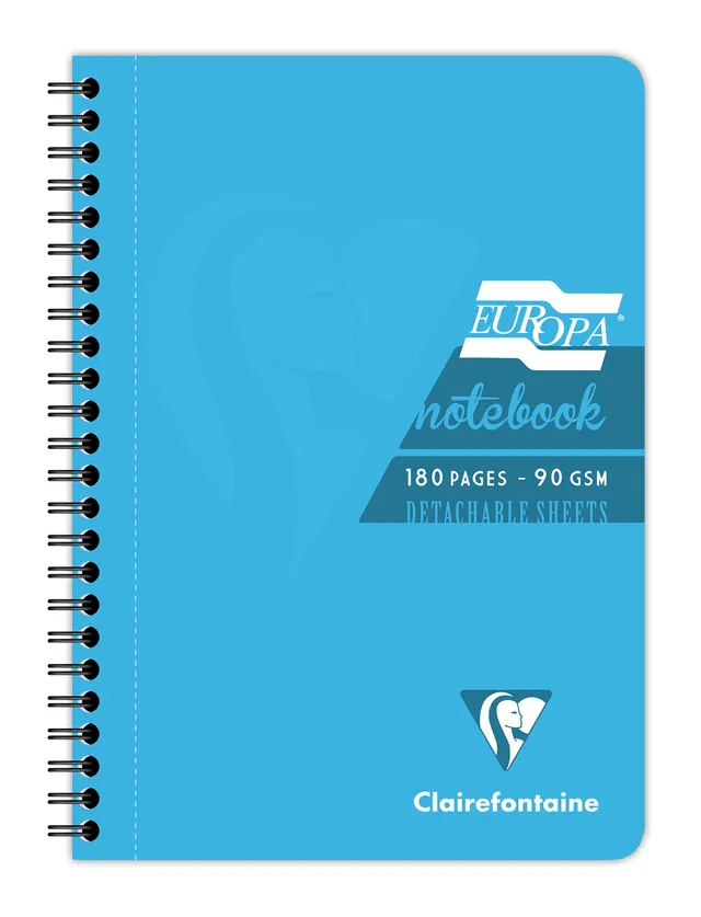 clairefontaine-europa-carnet-spirale-a5-180p-lign-turquoise image 1