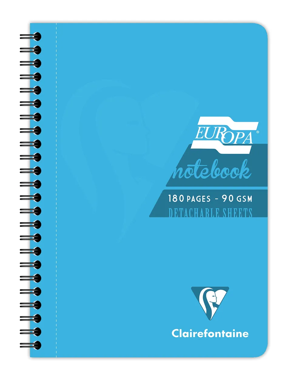 clairefontaine-europa-carnet-spirale-a5-180p-lign-turquoise image 1