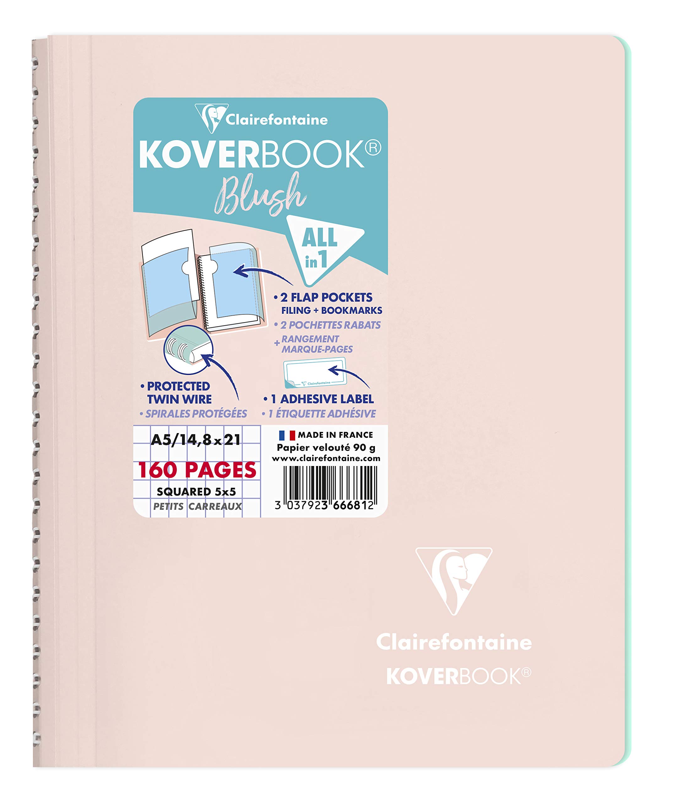 clairefontaine-koverbook-blush-366681c-carnet-a5-160-pages-carreaux image 5
