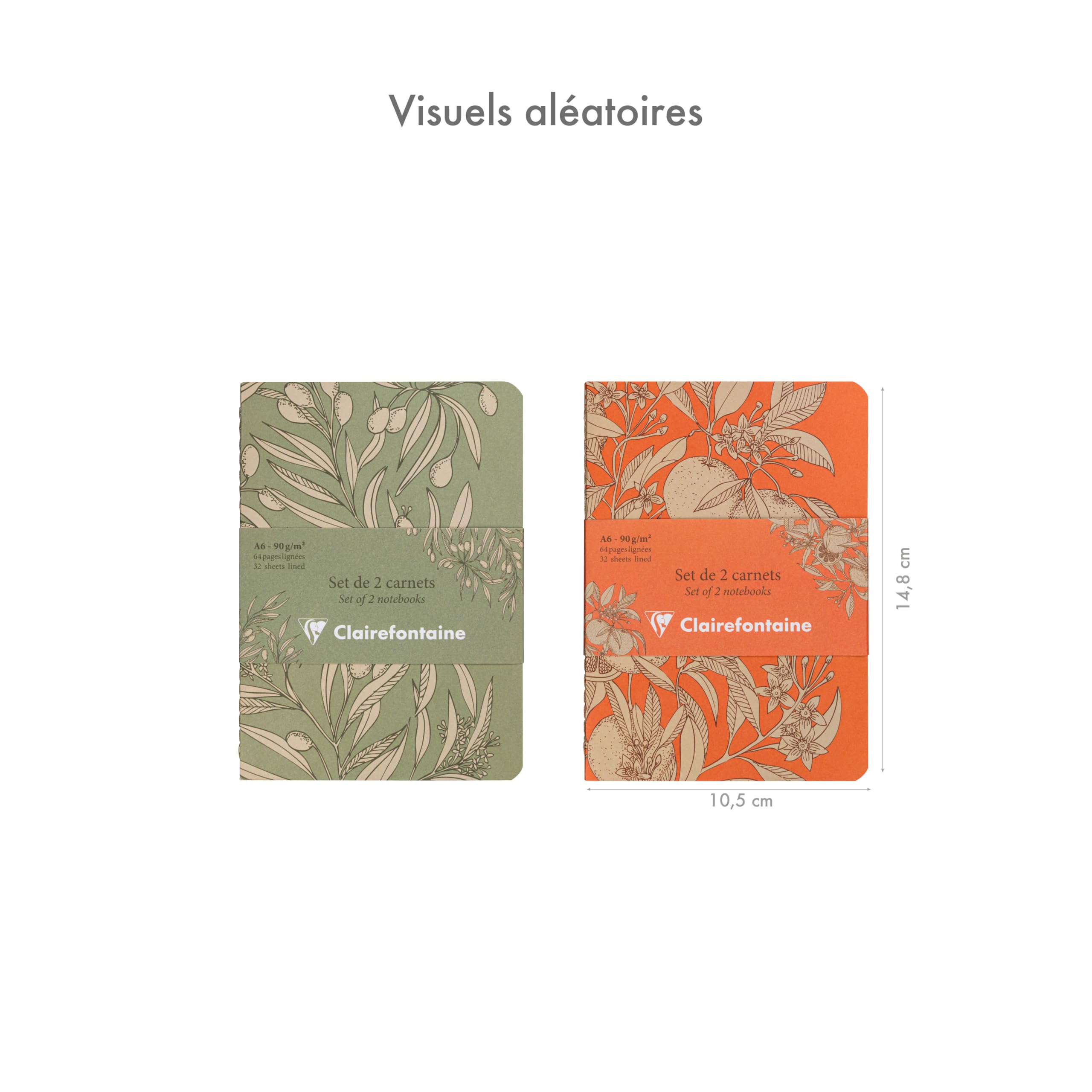 clairefontaine-jardin-des-sens-carnet-a6-lign-64p-fleurs-lot-2 image 2