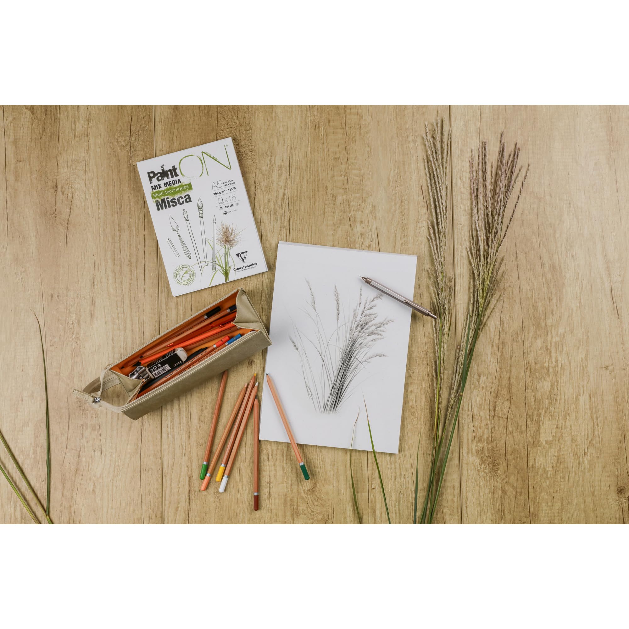 clairefontaine-painton-976121c-bloc-a4-250g-blanc-15-feuilles image 3