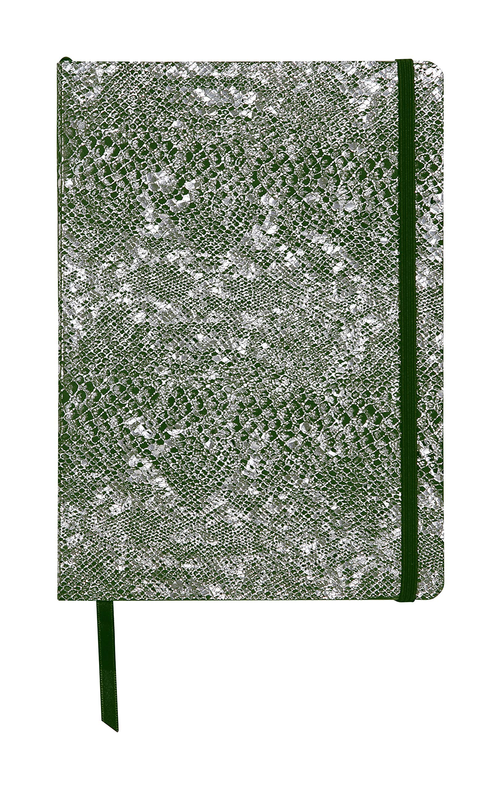clairefontaine-age-bag-400122c-carnet-cuir-a5-vert-argent-144p image 1