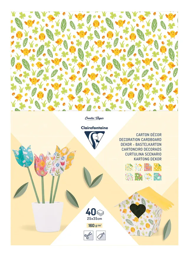 clairefontaine-354599c-carton-d-cor-25x35-printemps-40-feuilles image 1