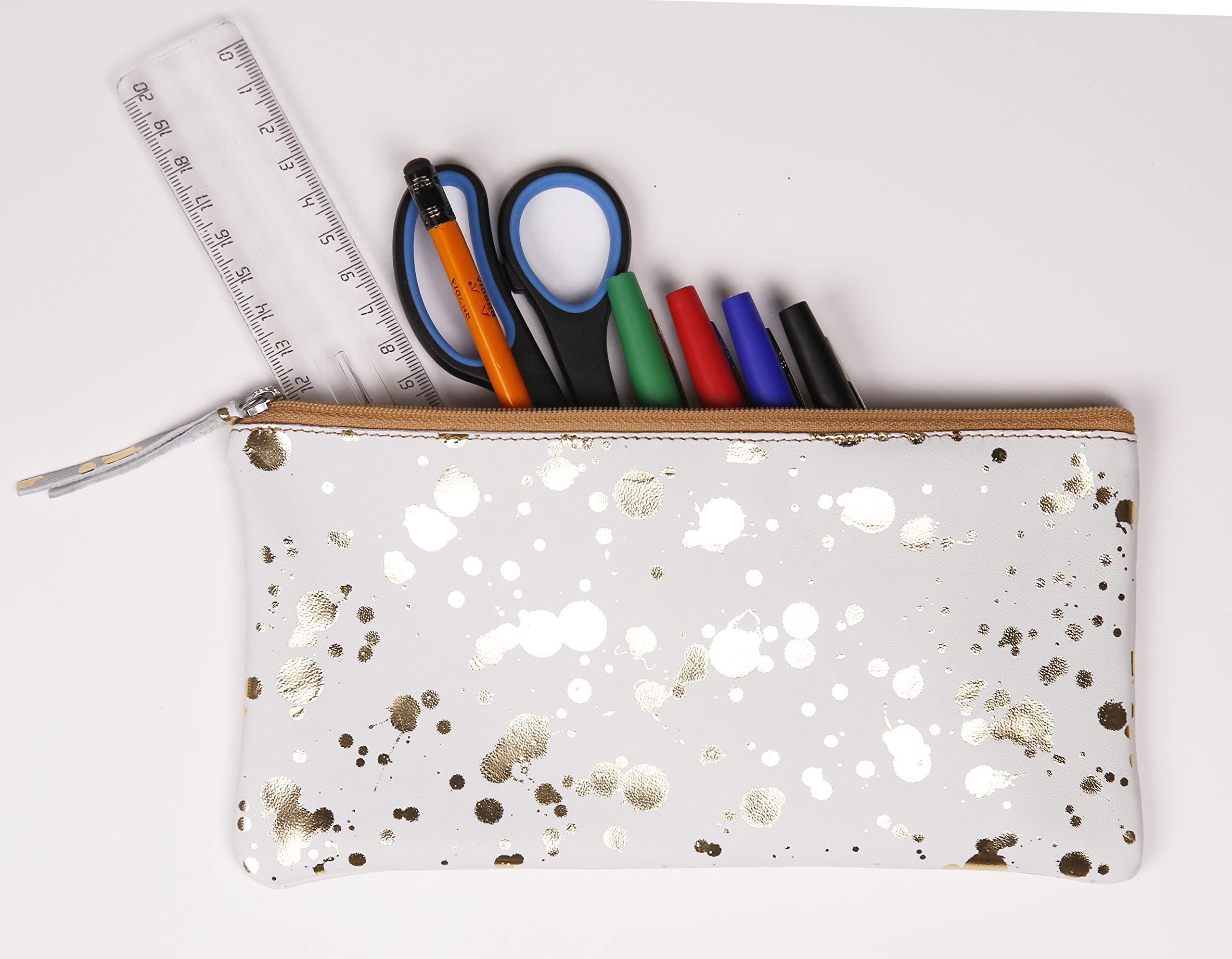 clairefontaine-age-bag-400065c-trousse-plate-cuir-or-22x11 image 4