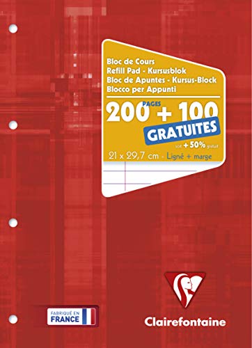 clairefontaine-65818c-bloc-cours-a4-300p-lign-perfor-90g image 8