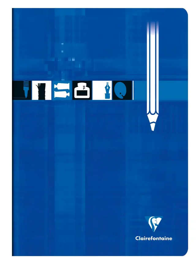 clairefontaine-3160c-cahier-dessin-a4-32p-uni-125g-bleu image 1
