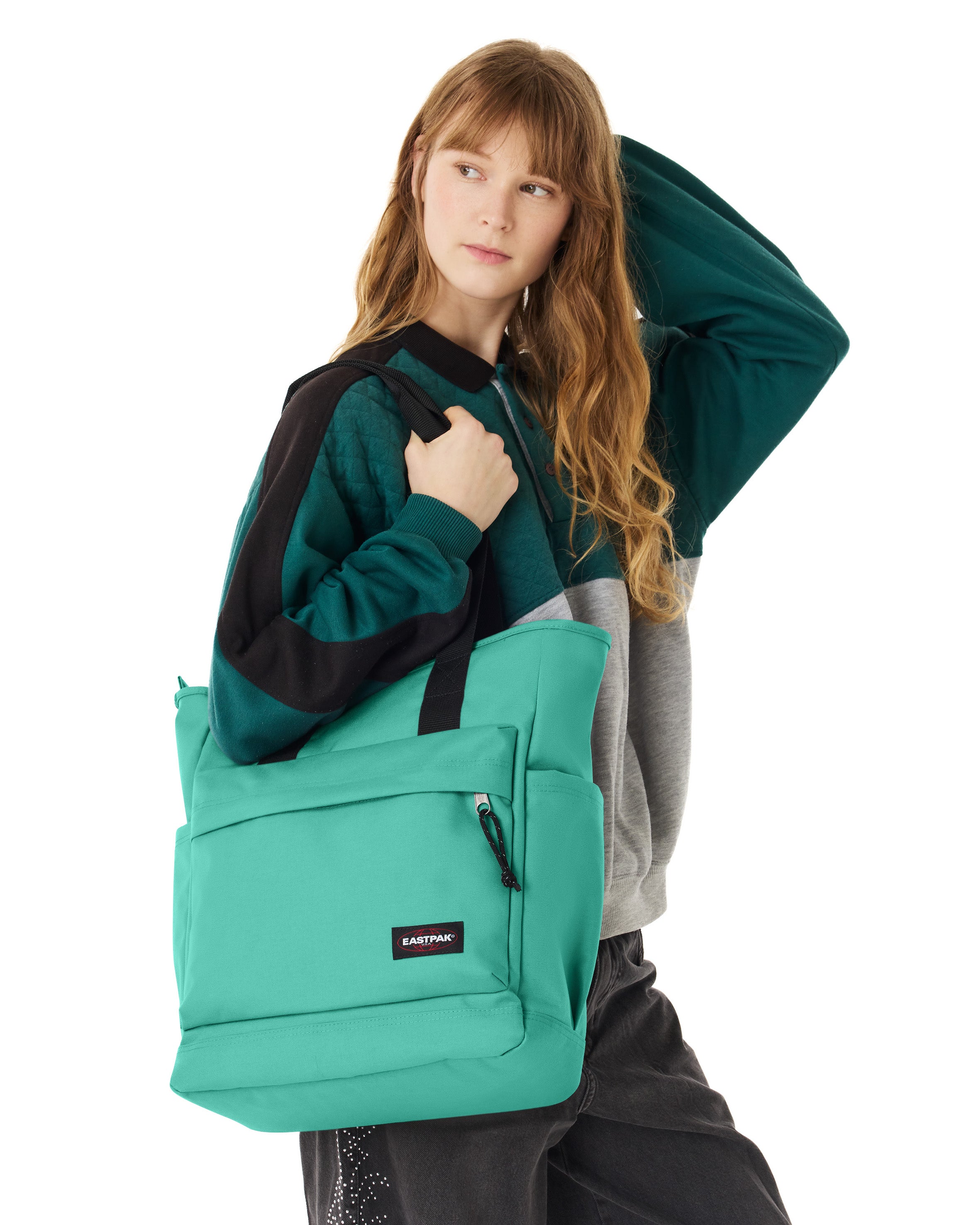eastpak-tote-pocket-sac-paule-aquamarine-blue-16-pouces image 2