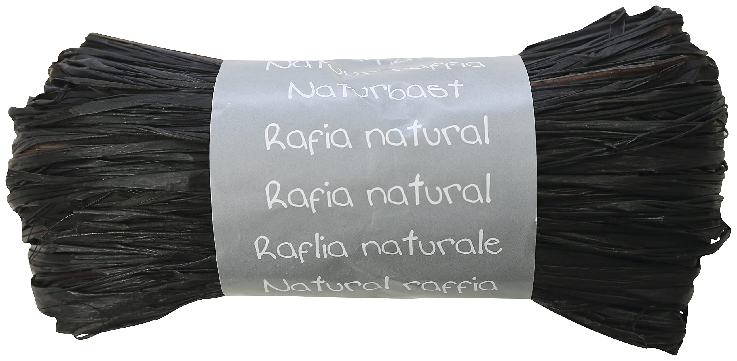 clairefontaine-pelote-raphia-noir-50g-1-50m-naturel image 1