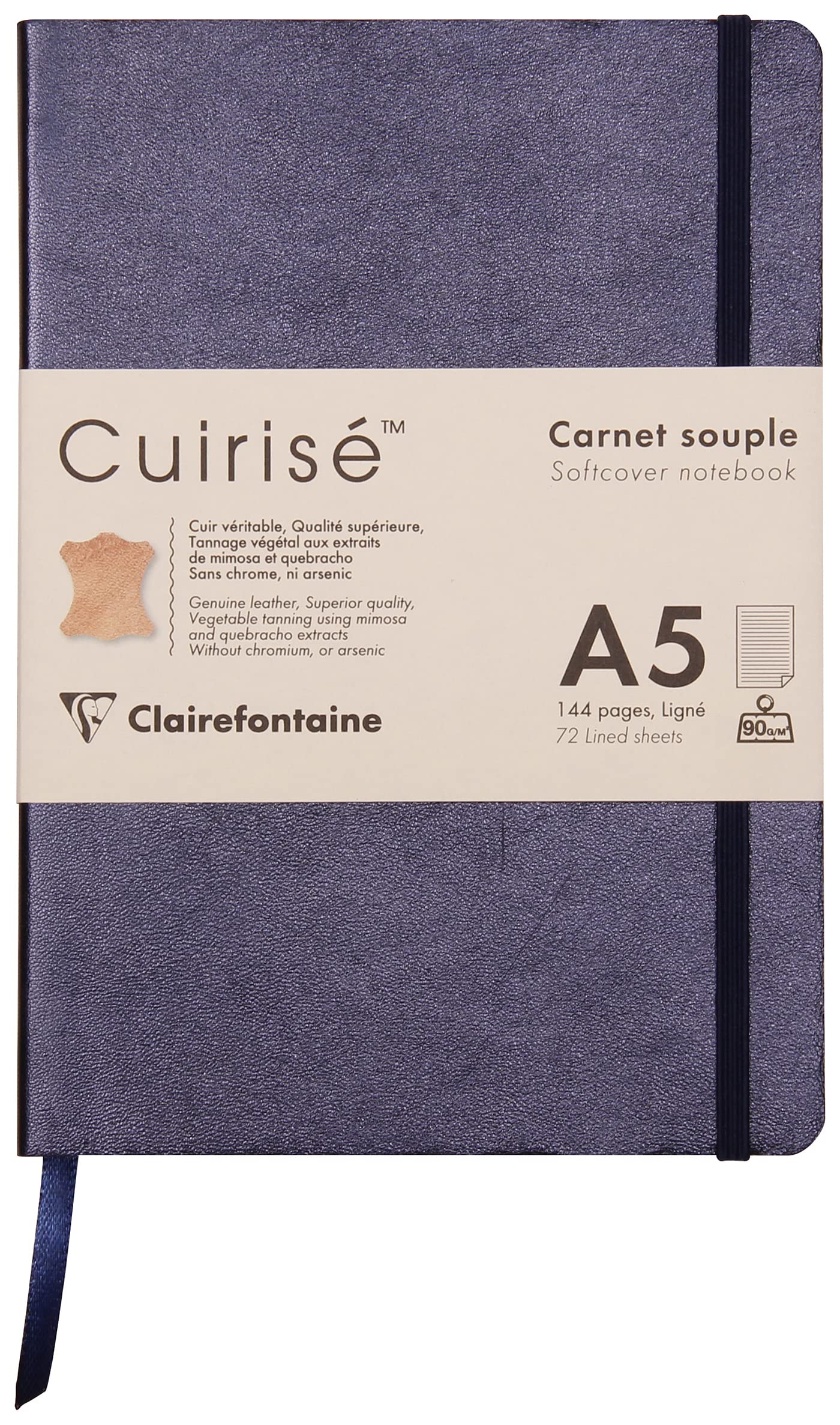 clairefontaine-age-bag-400093c-carnet-a5-cuir-cerise-lign image 8