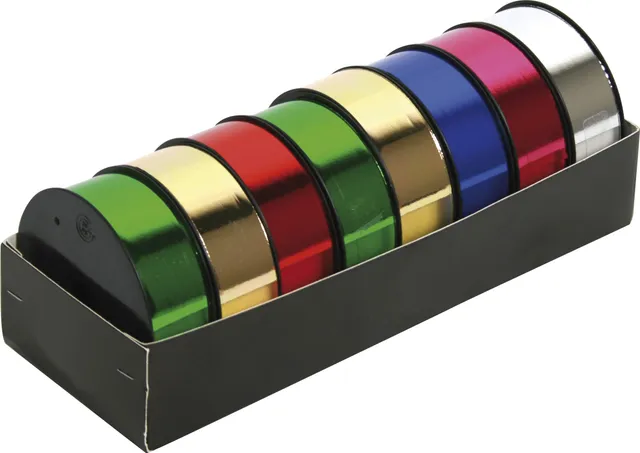 clairefontaine-616100c-ruban-bolduc-assorti-8-rouleaux image 1