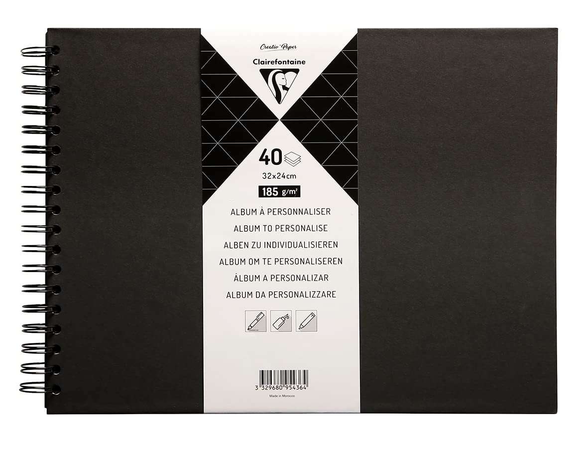 clairefontaine-tulip-95436c-album-noir-32x24-40-feuilles-185g image 1