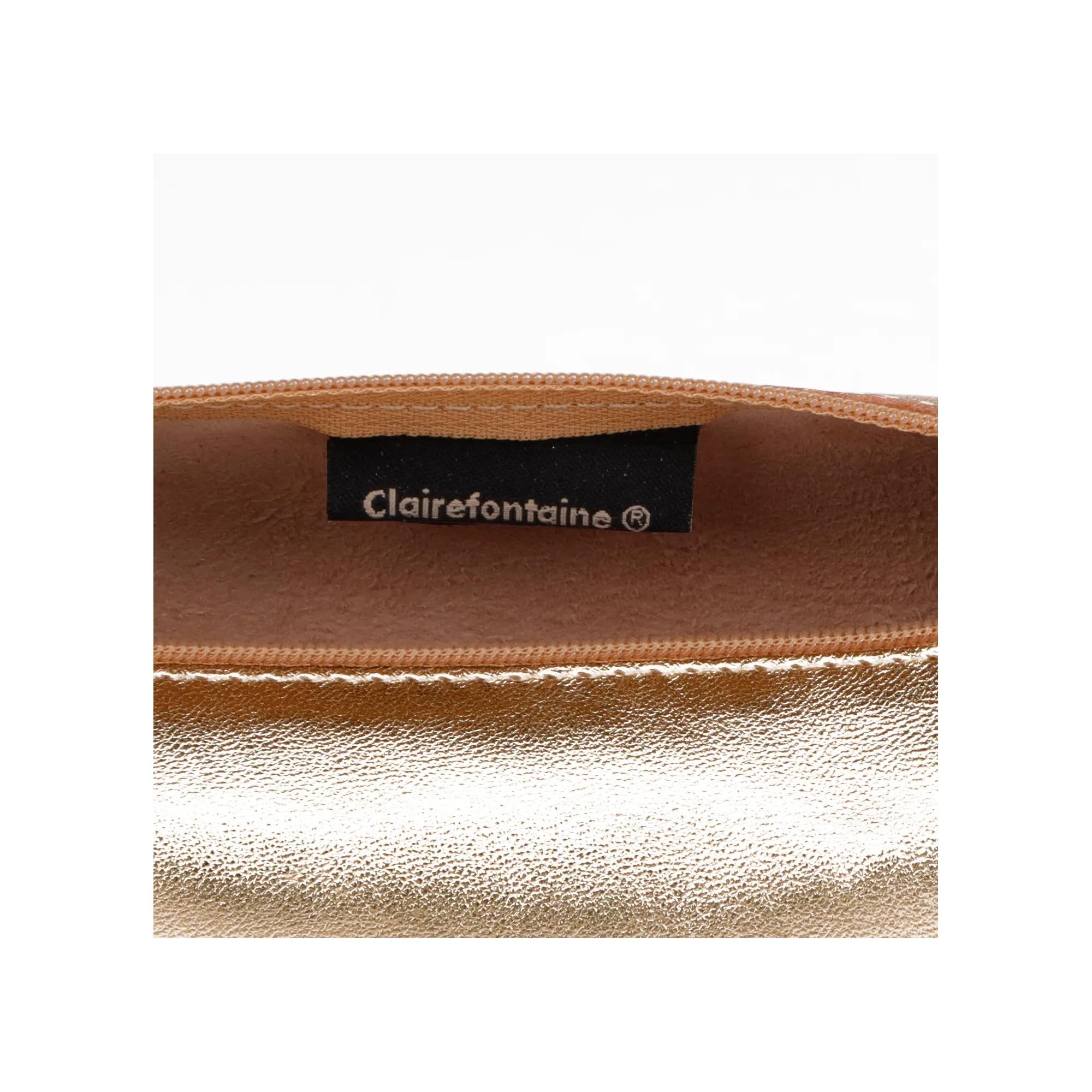 clairefontaine-age-bag-8692c-trousse-ronde-cuir-or-22-cm image 7