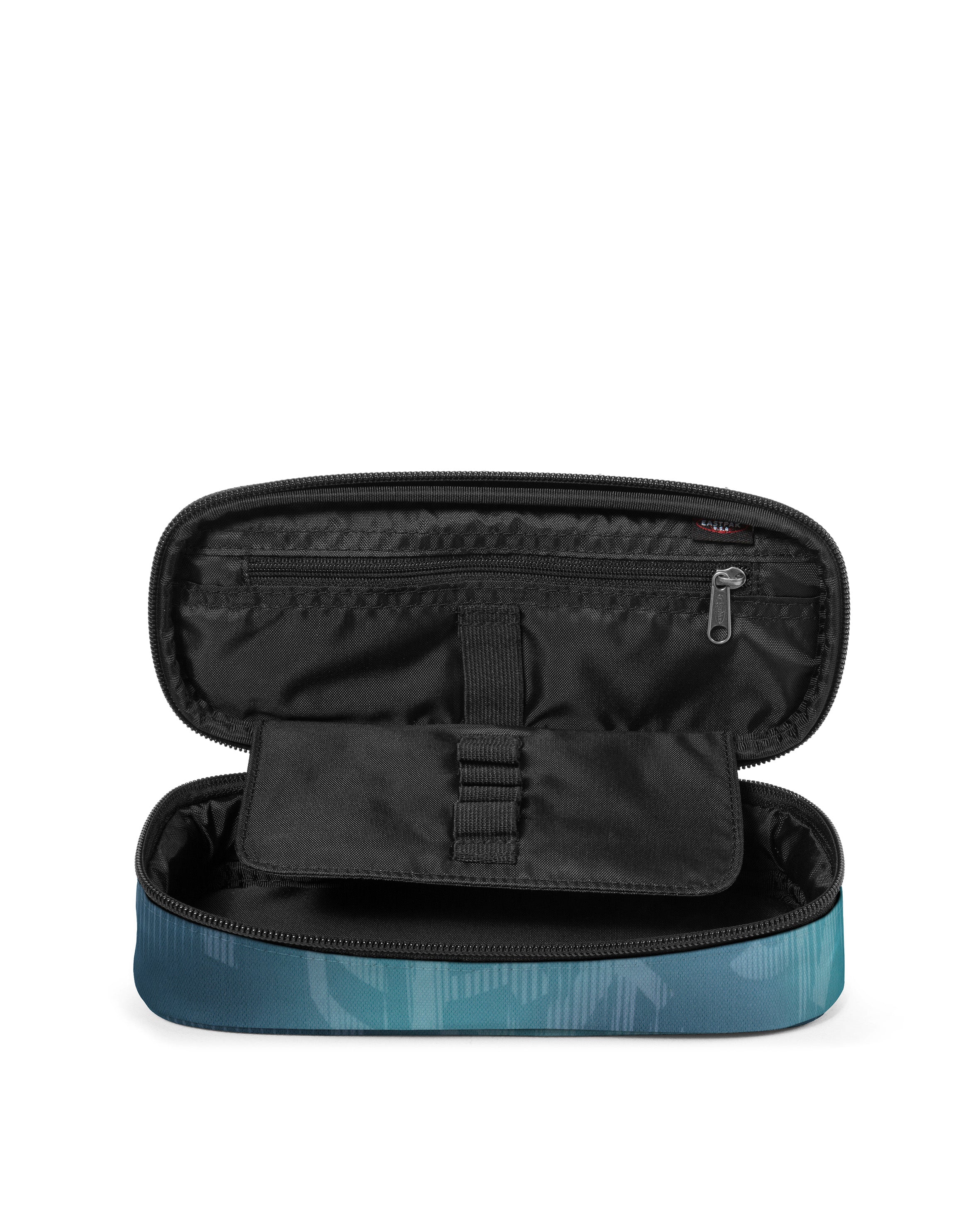 eastpak-oval-single-trousse-moyen-letter-dye-blue-deperlante image 2