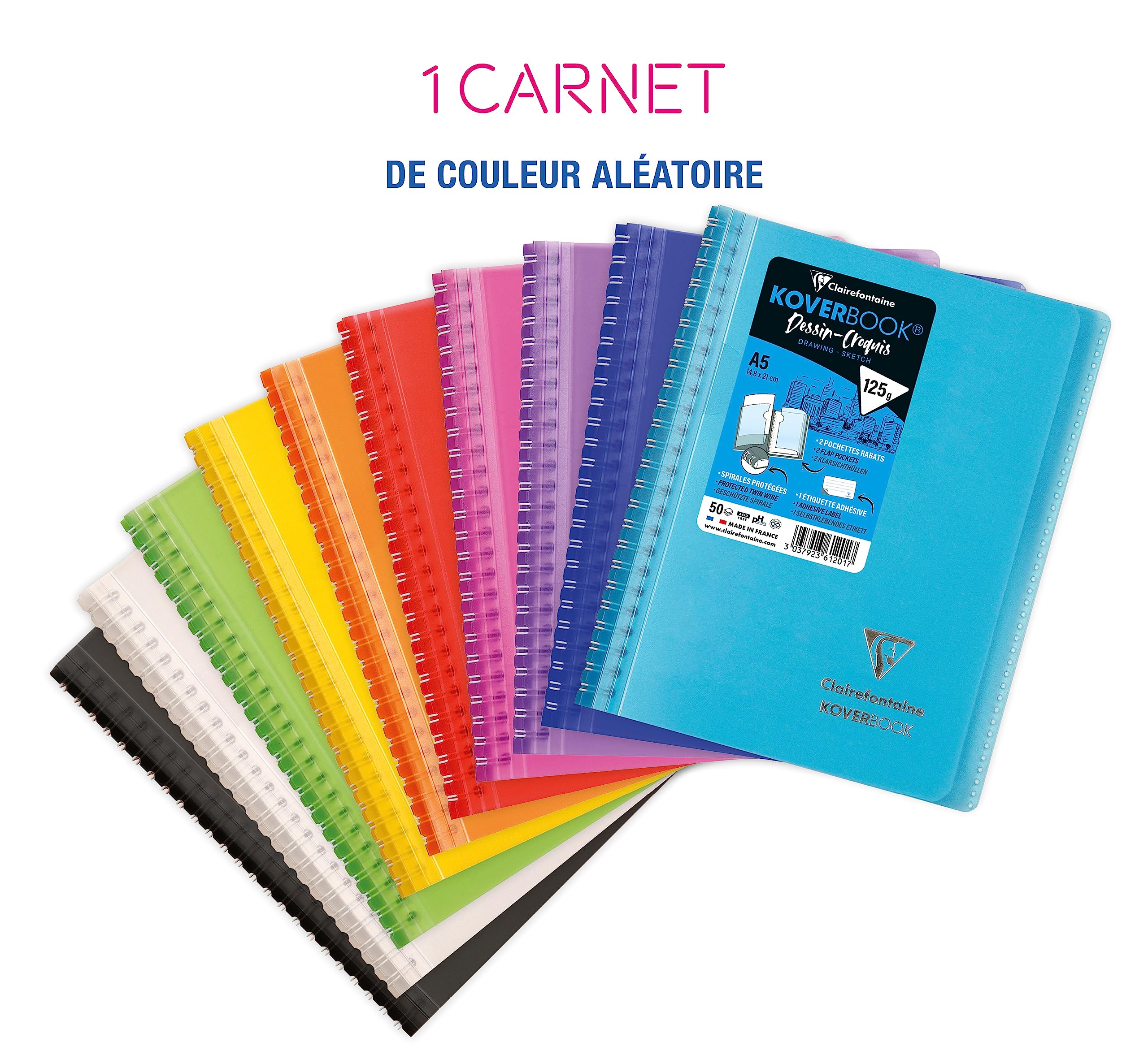 clairefontaine-koverbook-carnet-croquis-a5-125g-couleur-al-atoire image 2