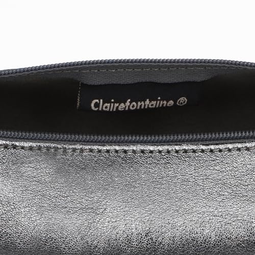 clairefontaine-age-bag-8690c-trousse-ronde-cuir-graphite-iris-22-cm image 8