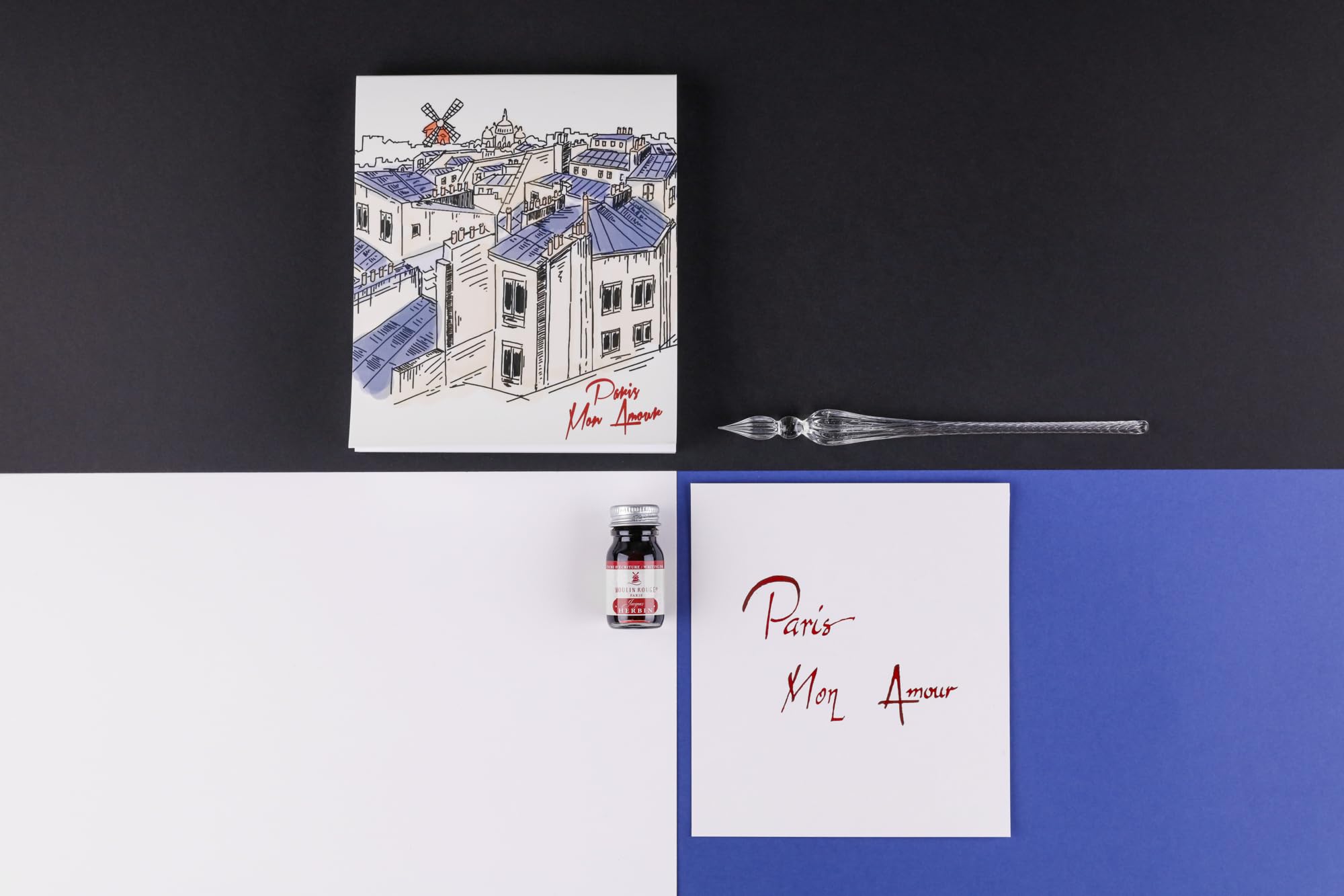 clairefontaine-moulin-rouge-812449c-coffret-calligraphie-plume-verre-encre image 5