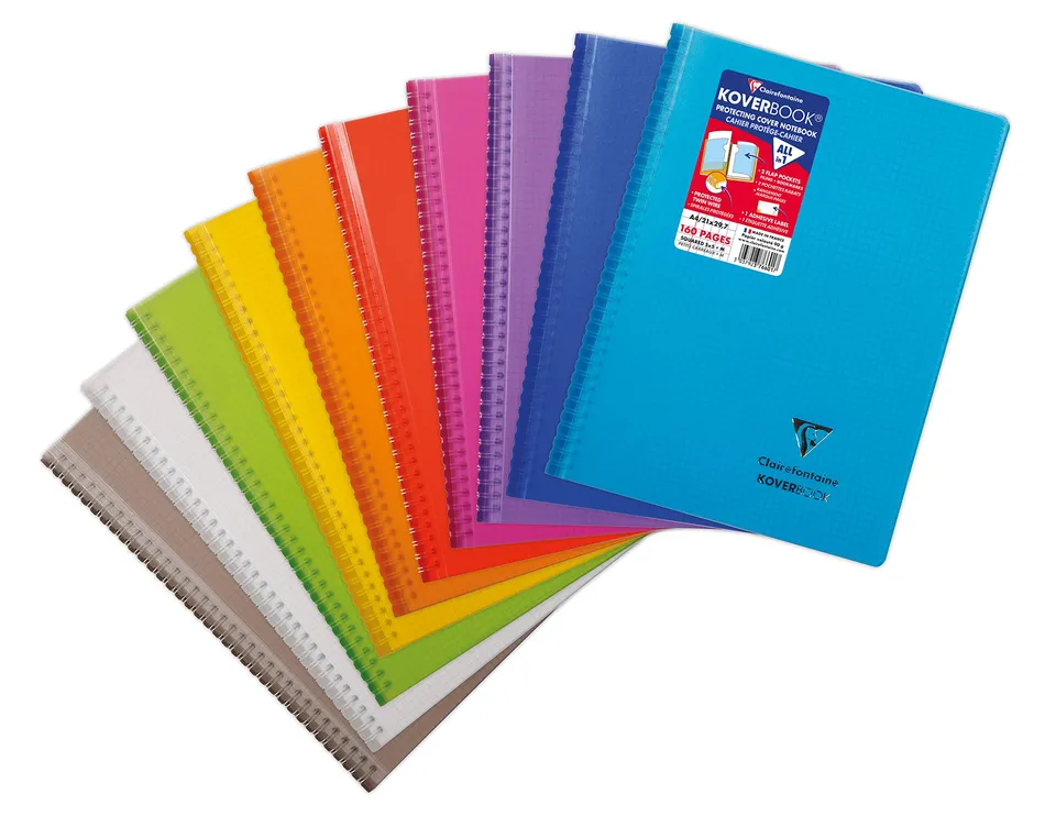 clairefontaine-koverbook-376601c-cahier-spirale-a4-160-pages image 1