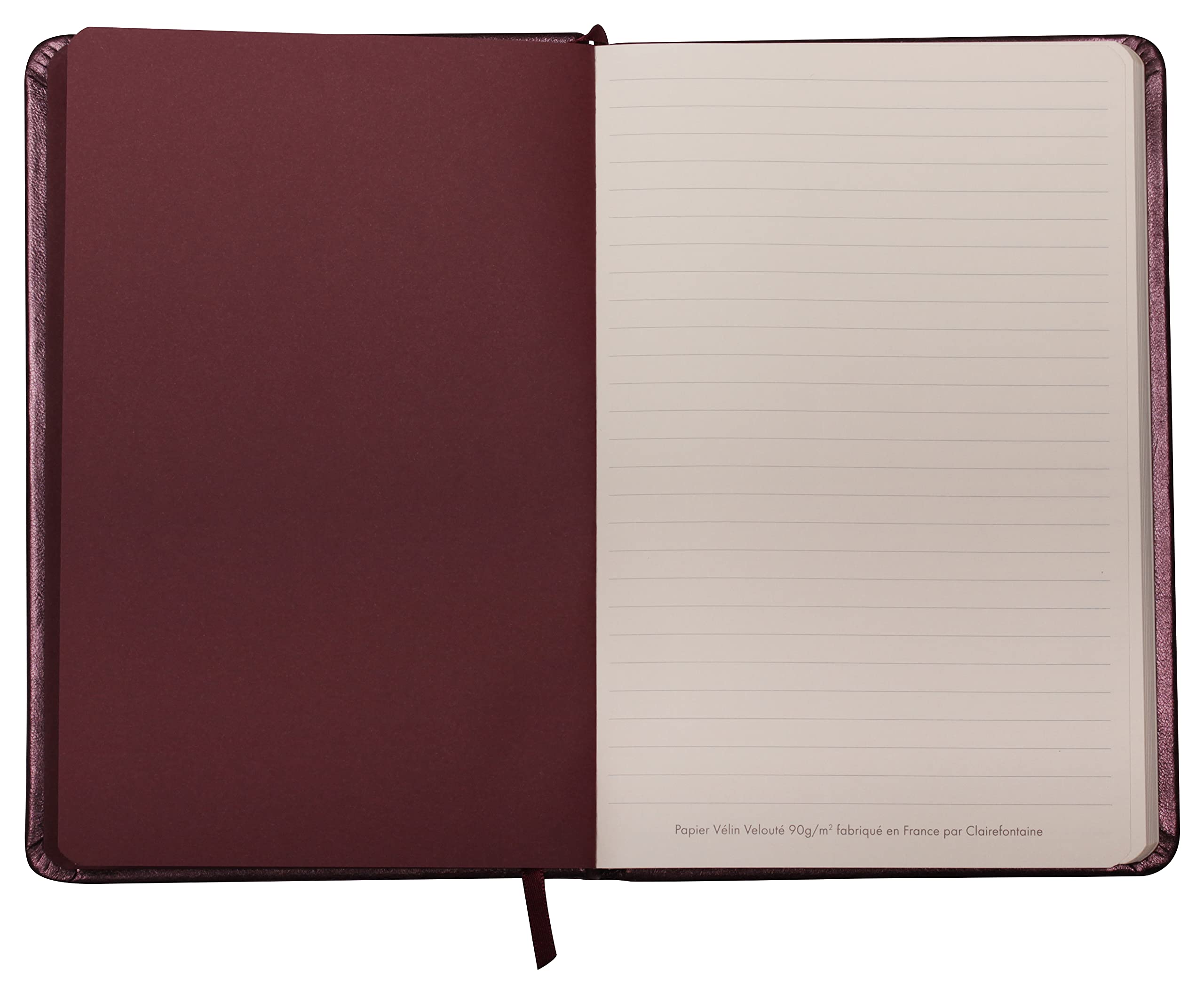 clairefontaine-age-bag-400100c-carnet-cuir-cerise-a5-lign image 6