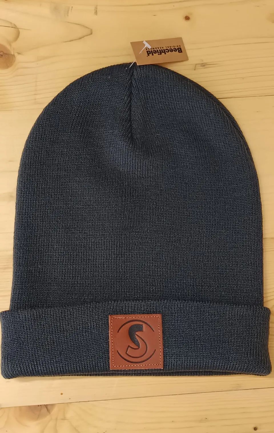 fise-patch-cuir-bonnet-noir-patch-cuir image 1