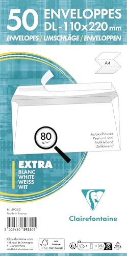 clairefontaine-triomphe-5935c-enveloppes-dl-blanches-x50 image 7