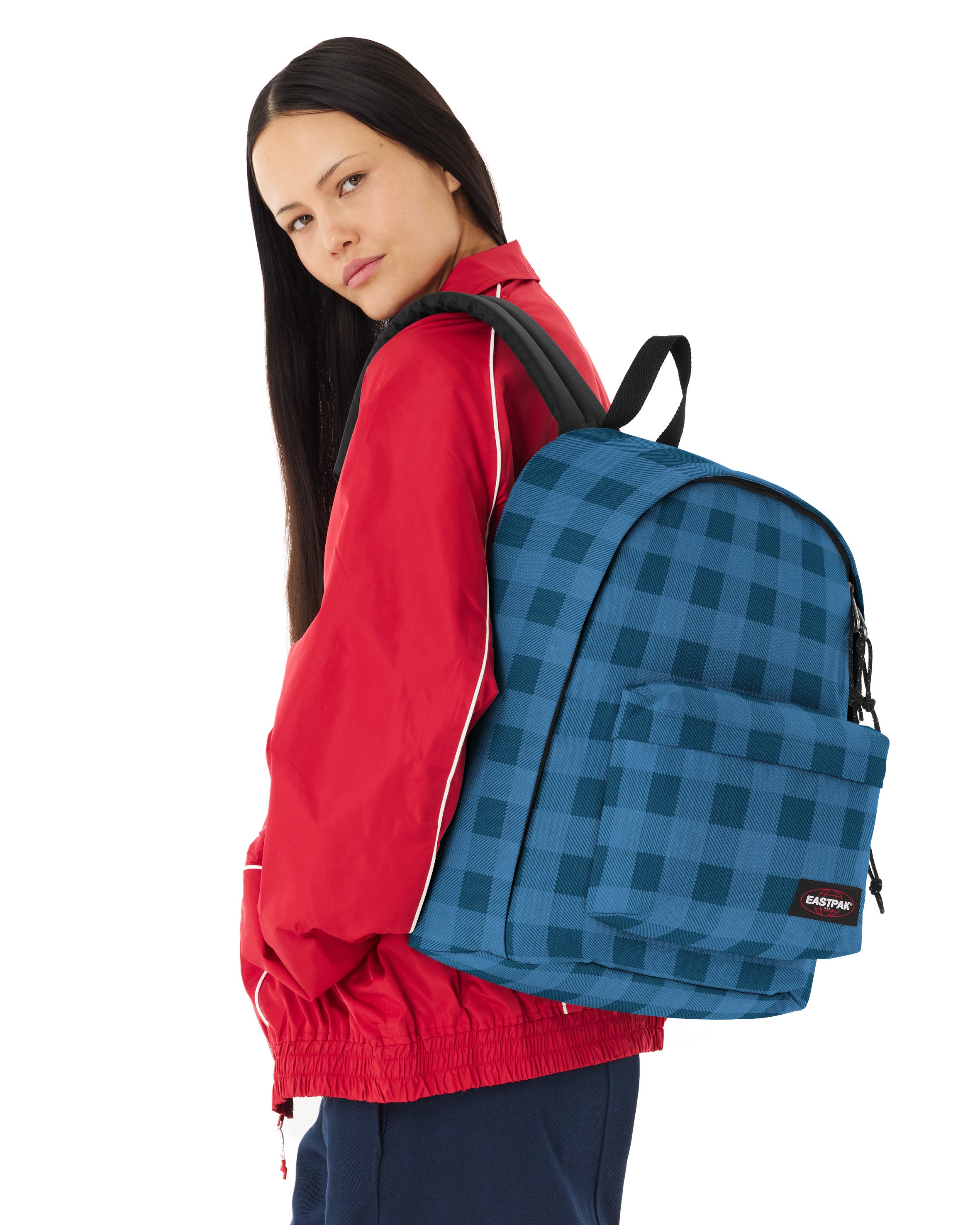 eastpak-out-of-office-sac-dos-checker-blue-m-housse-ordinateur image 2