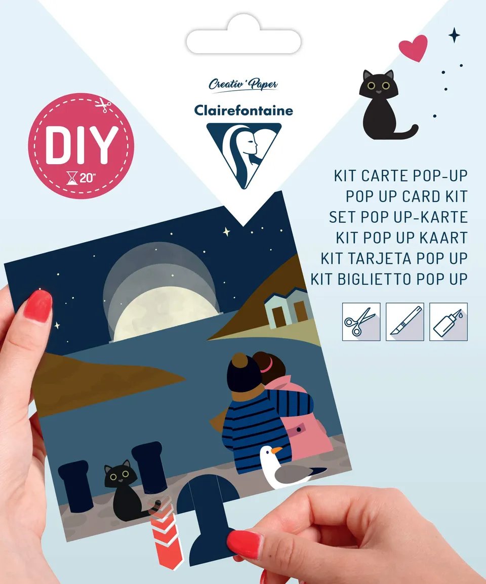 clairefontaine-pollen-kit-pop-up-carte-clair-de-lune-140x140-mm image 1