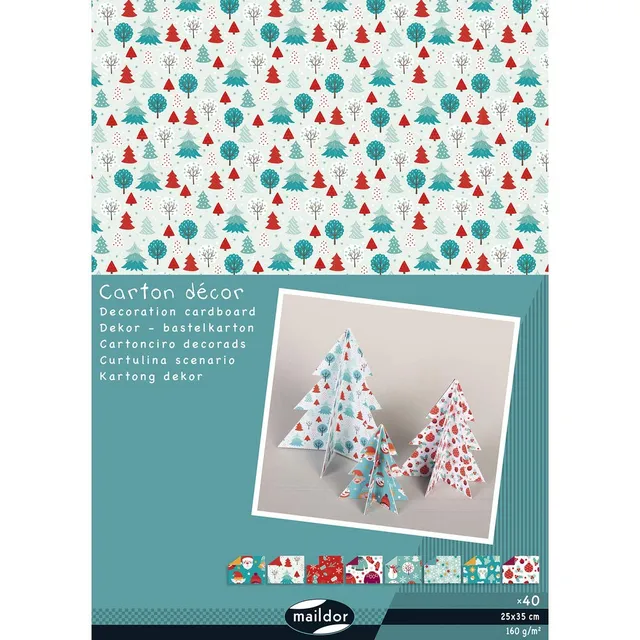 clairefontaine-pochette-40-feuilles-carton-d-cor-no-l-25x35cm image 1