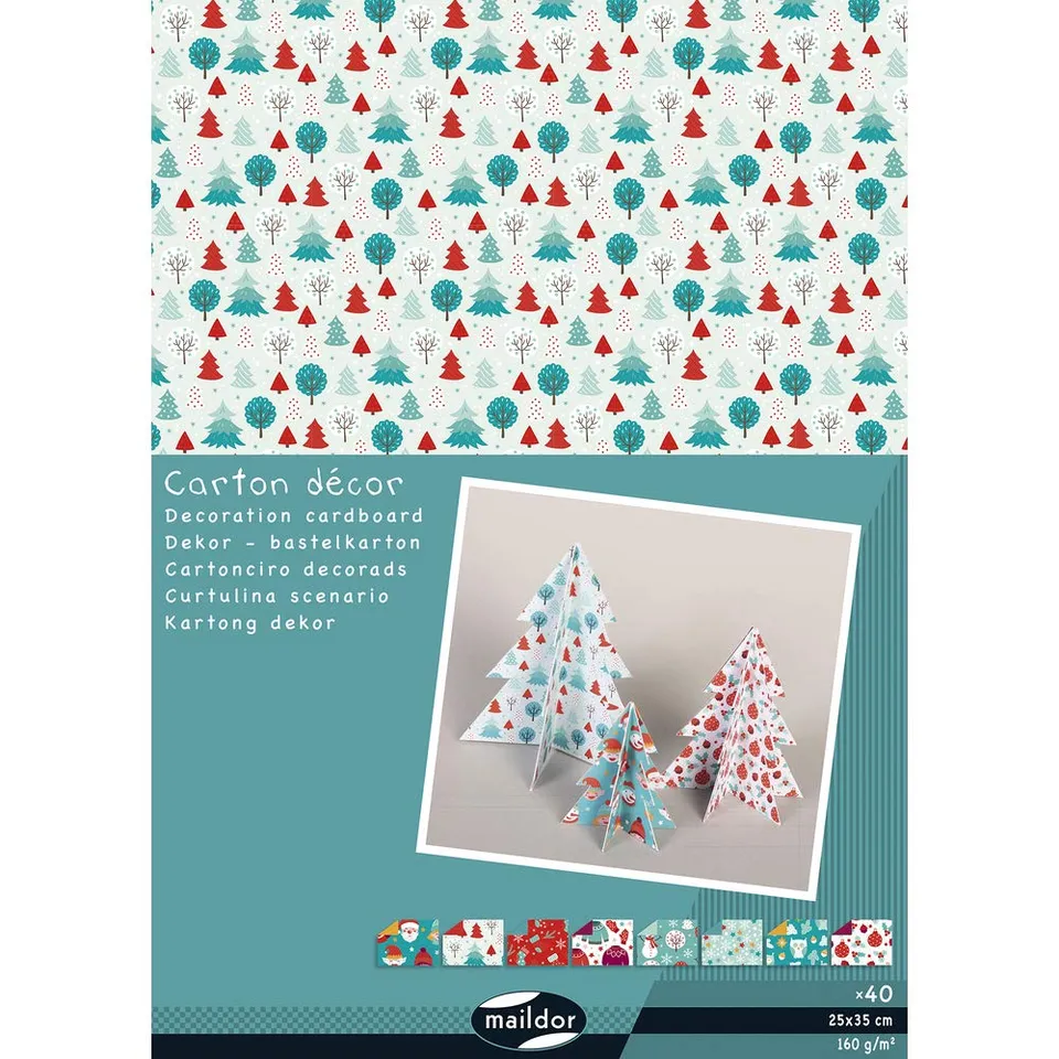 clairefontaine-pochette-40-feuilles-carton-d-cor-no-l-25x35cm image 1