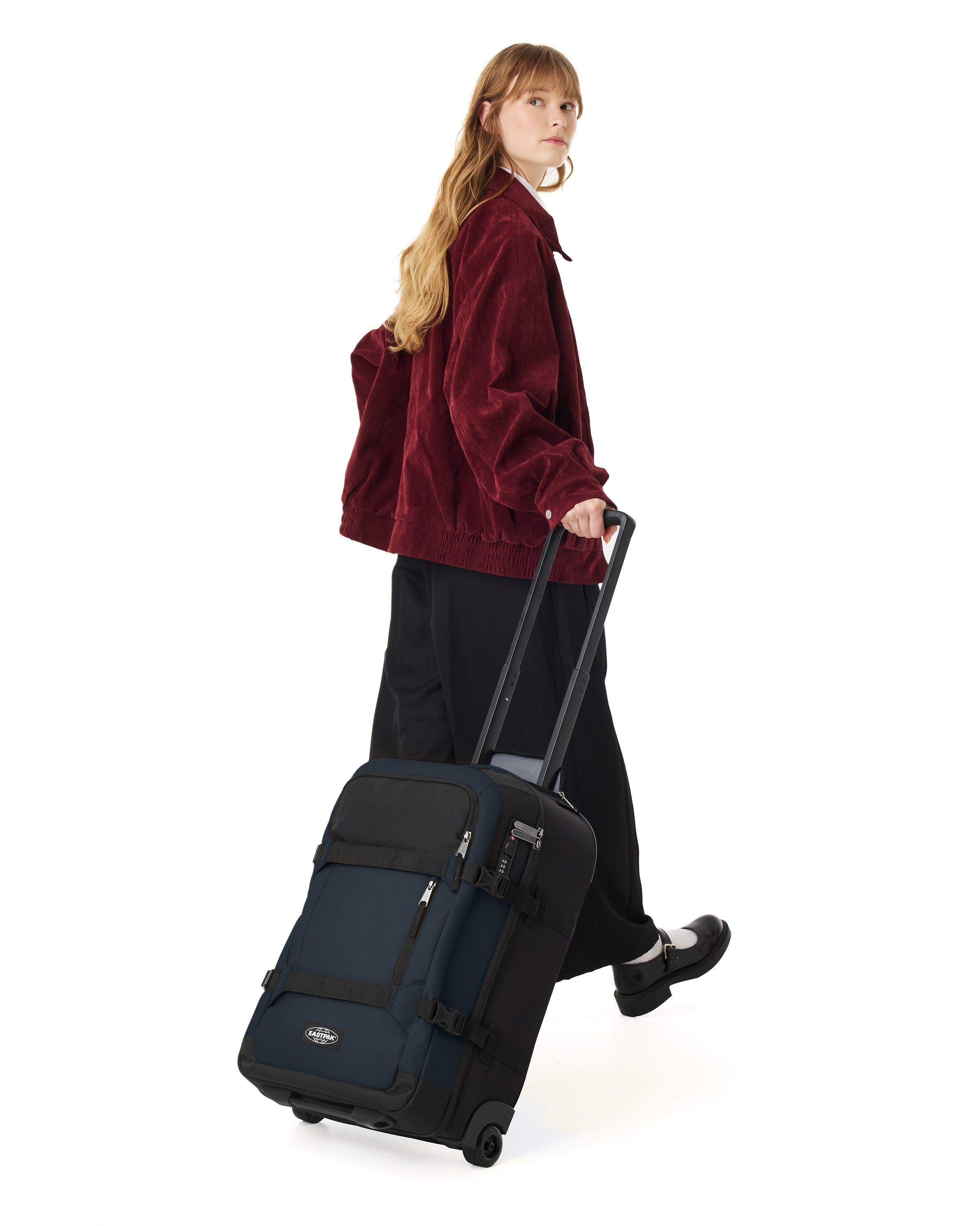 eastpak-transit-r-pro-s-valise-cabine-navy-pro-coated-17-pouces image 2