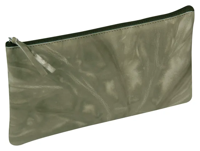 clairefontaine-age-bag-410179c-trousse-cuir-vert-tie-dye-22cm image 1