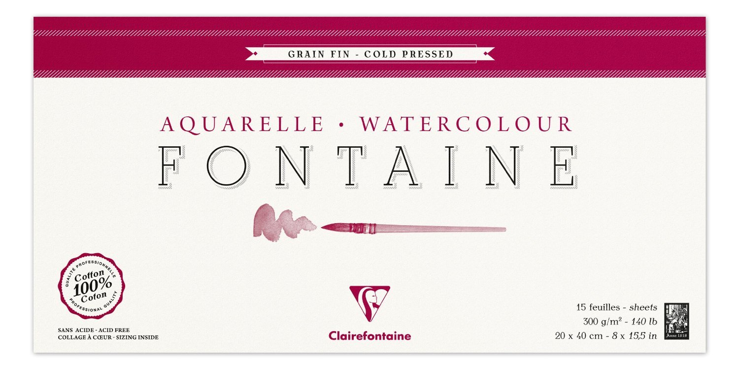 clairefontaine-fontaine-bloc-aquarelle-18x24-100-coton-25-feuilles image 3