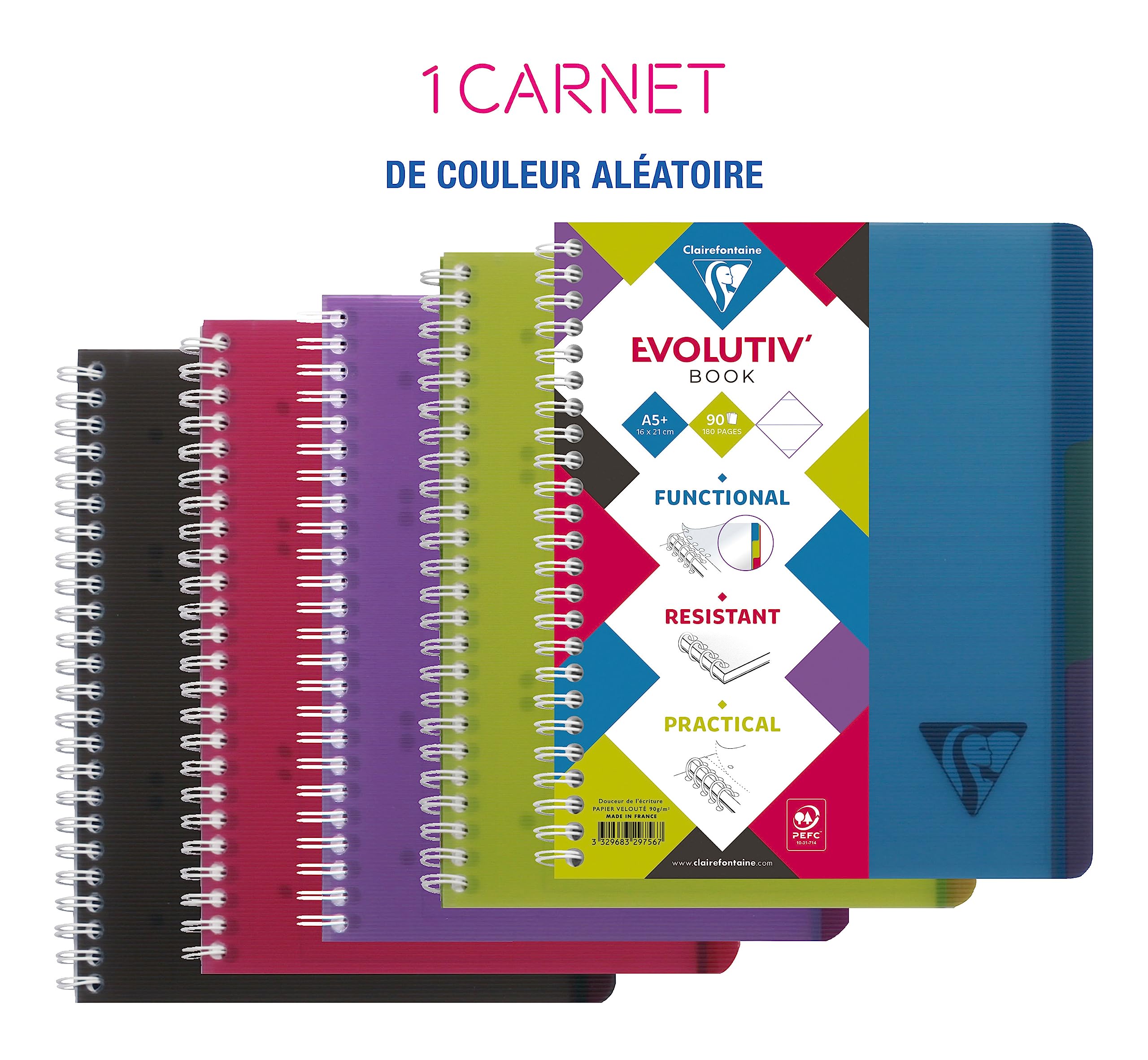 clairefontaine-linicolor-329756c-carnet-spirale-a5-180-pages image 2