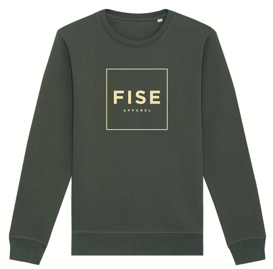 fise-basic-khaki-sweat-col-rond-manches-mont-es image 3