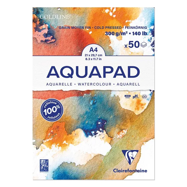 clairefontaine-goldline-975721c-bloc-aquarelle-a4-300g image 1