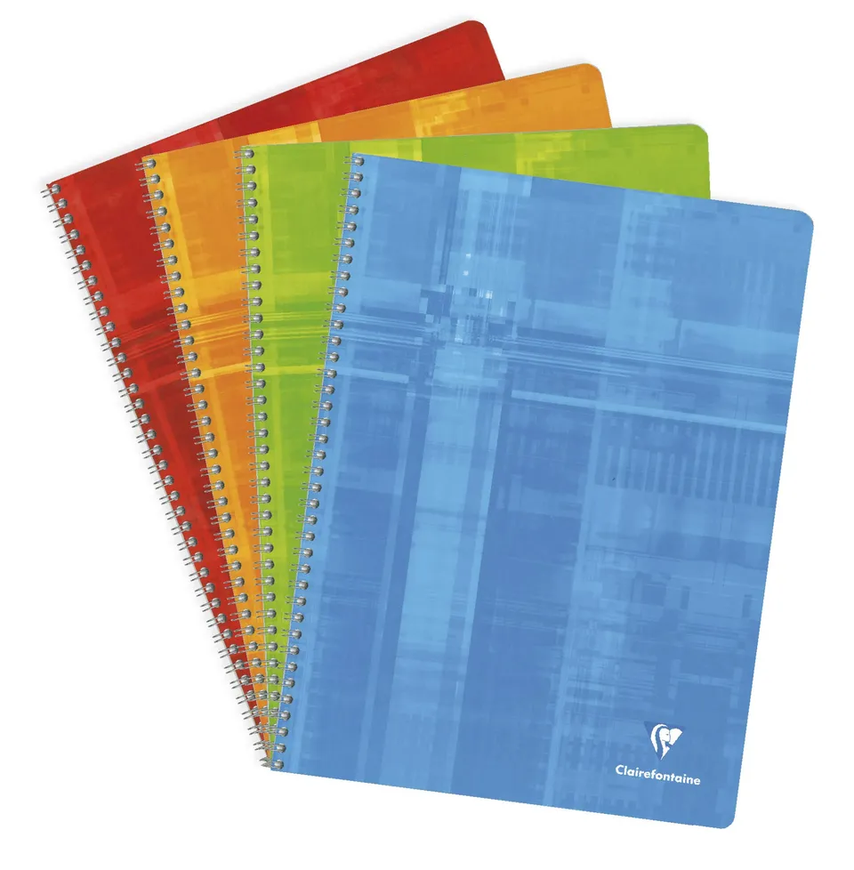 clairefontaine-metric-cahier-spirale-24x32-100-pages-90g-couleur-al-atoire image 1