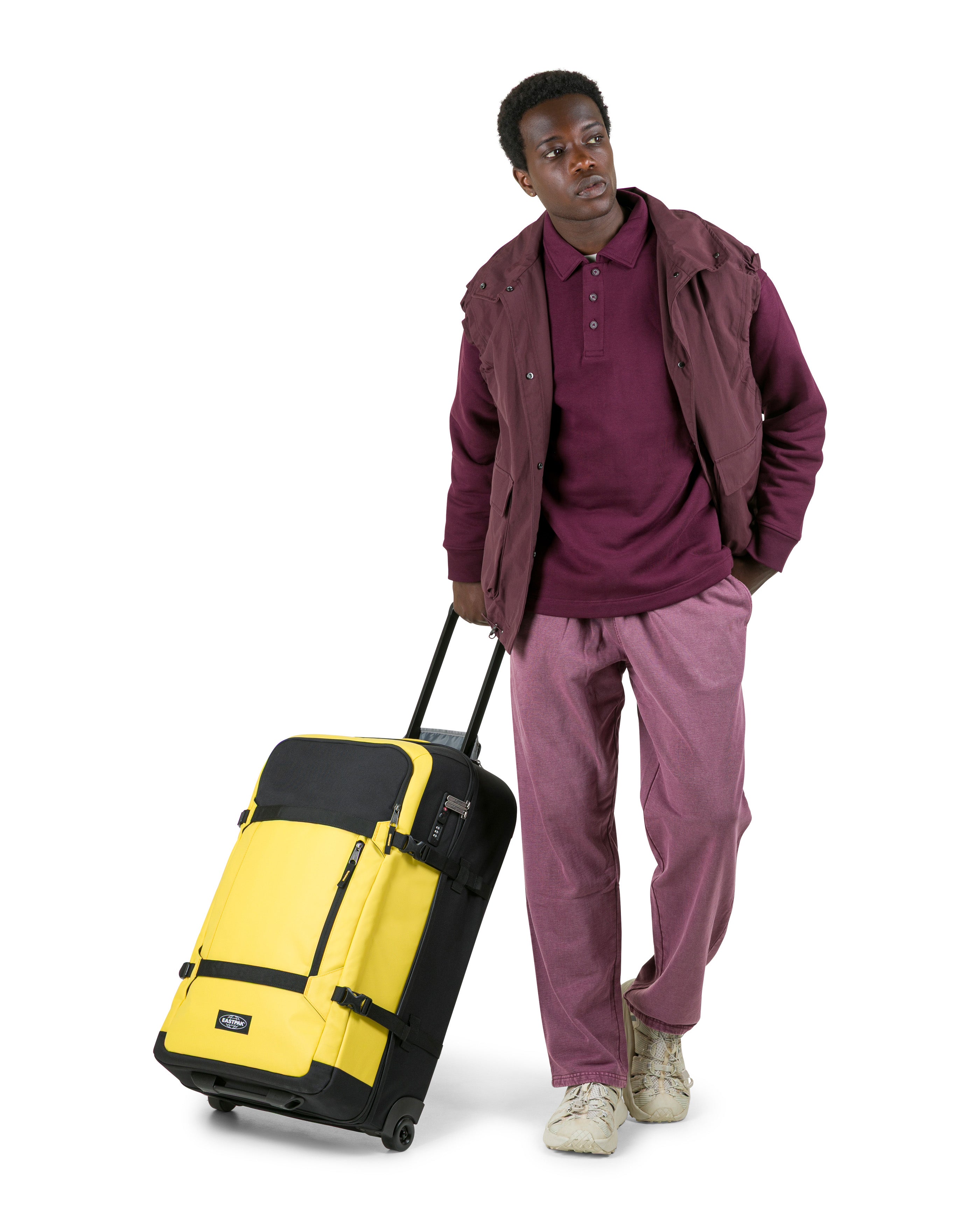 eastpak-transit-r-pro-m-valise-yellow-pro-coated-moyen-2-roues-tsa image 4