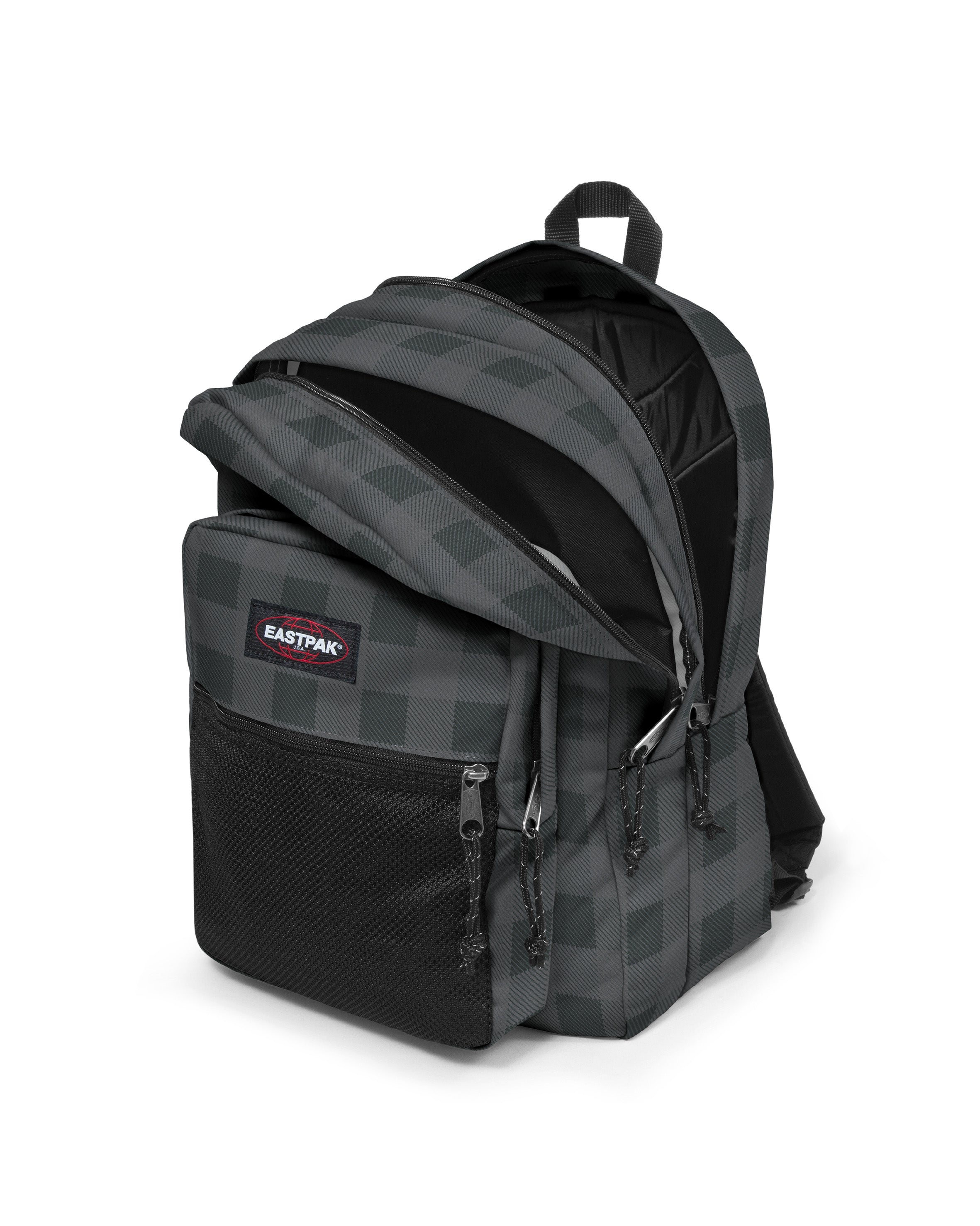 eastpak-pinnacle-sac-dos-checker-grey-grand-2-compartiments image 3