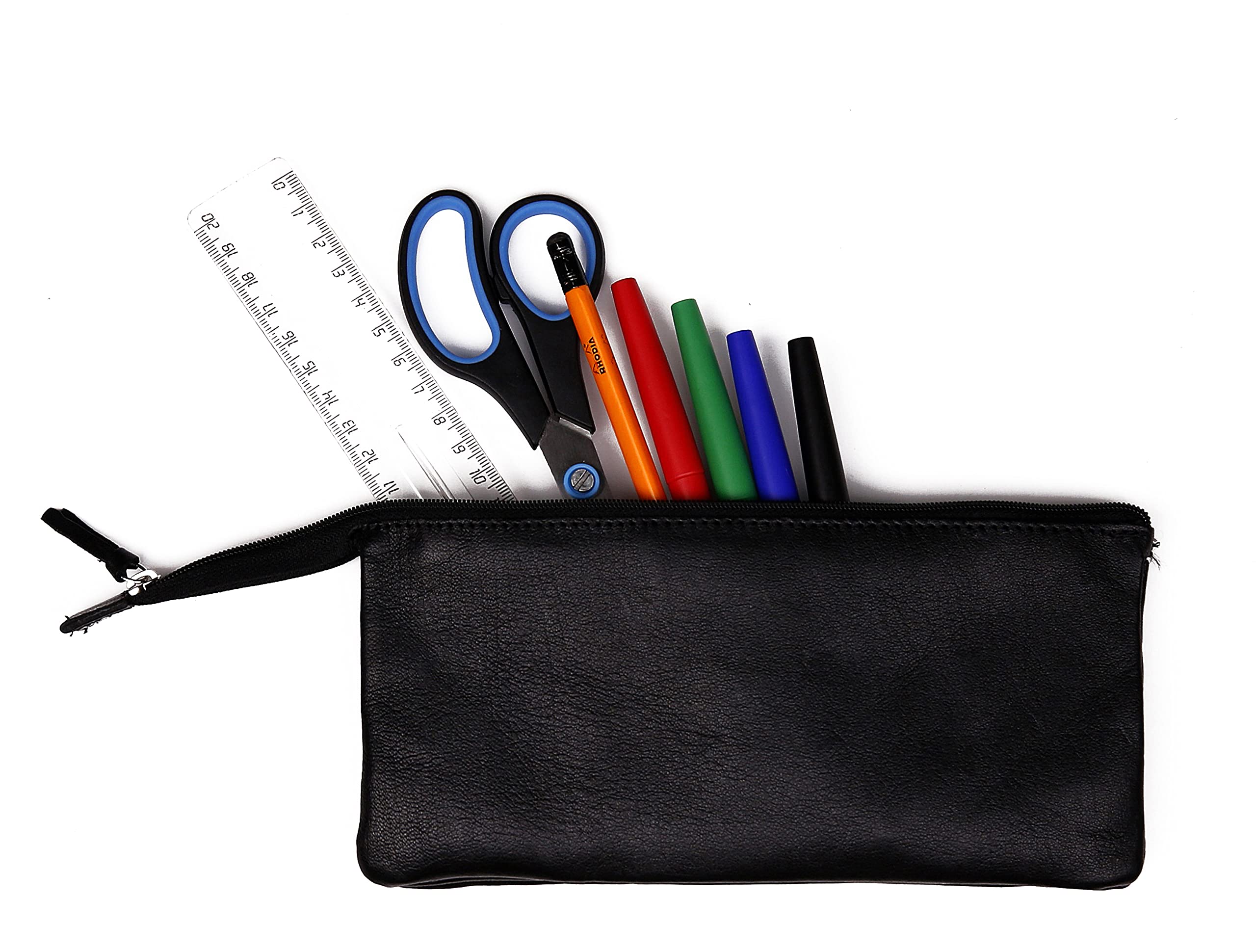 clairefontaine-age-bag-8440c-trousse-cuir-noir-3-compartiments image 2
