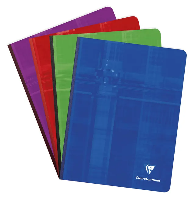 clairefontaine-cahier-dos-toil-17x22-grands-carreaux-192-pages-al-atoire image 1