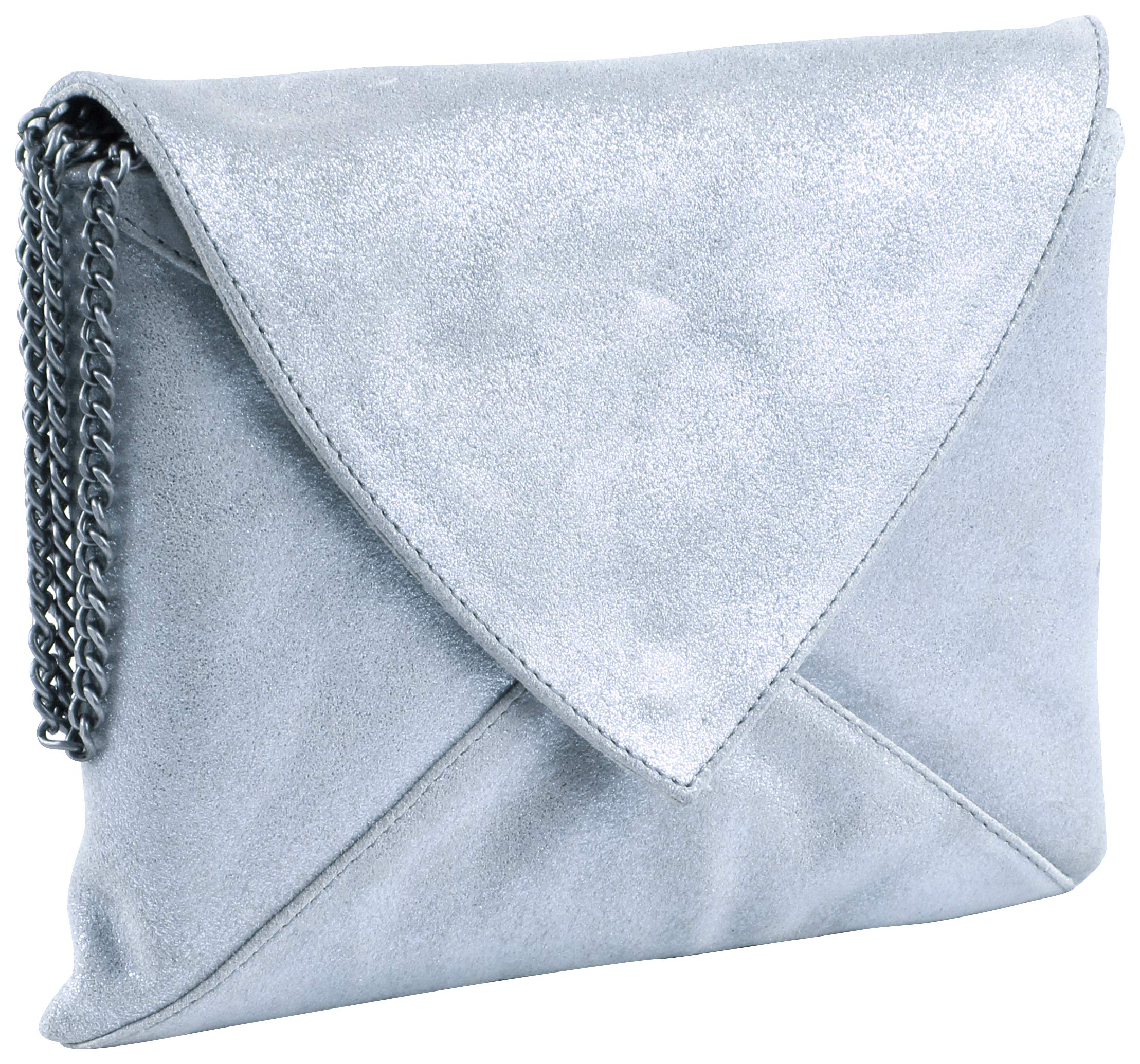clairefontaine-pollen-pochette-cuir-plume-bleu-ciel-20x14cm image 1