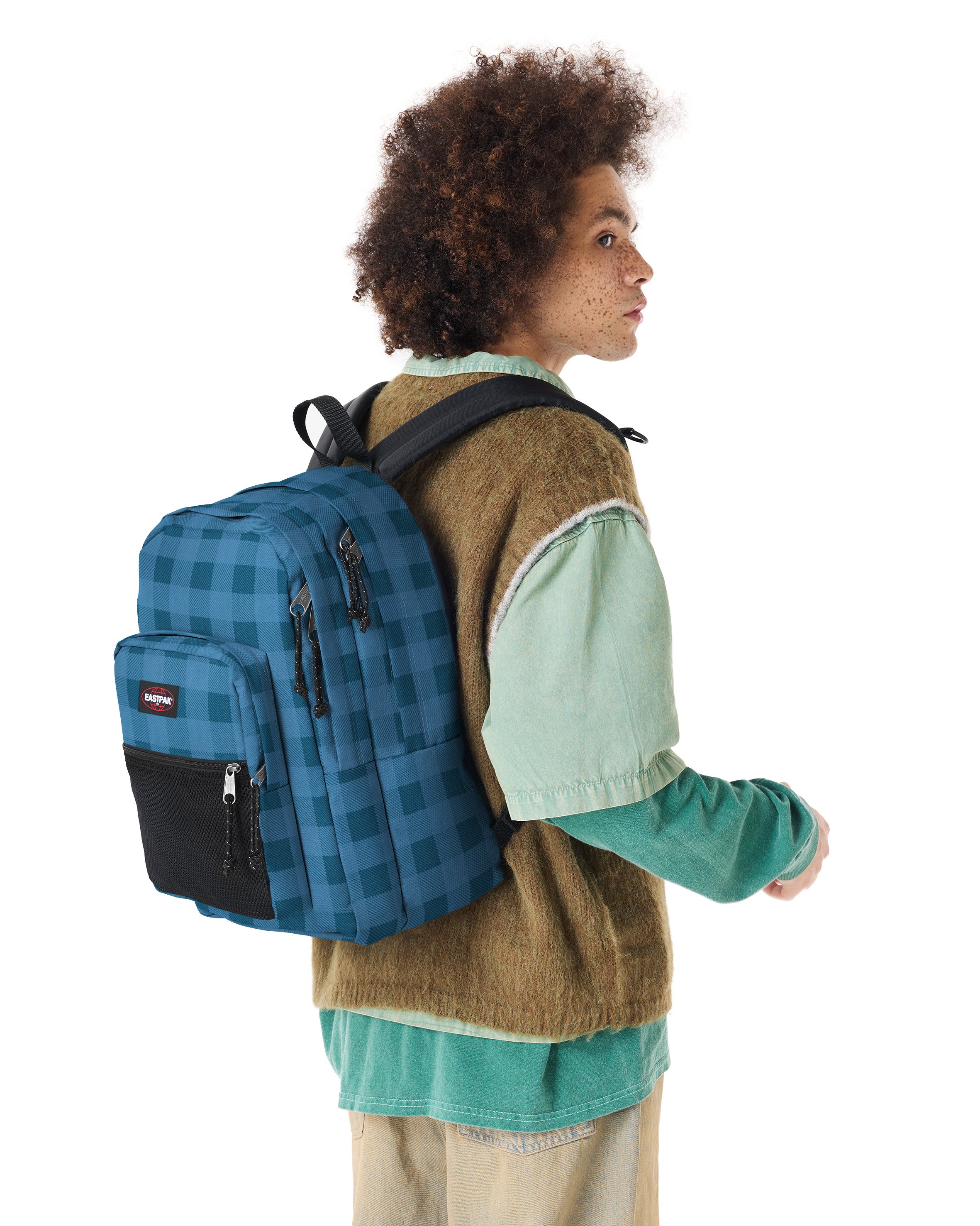 eastpak-pinnacle-sac-dos-checker-blue-grand-2-compartiments image 4