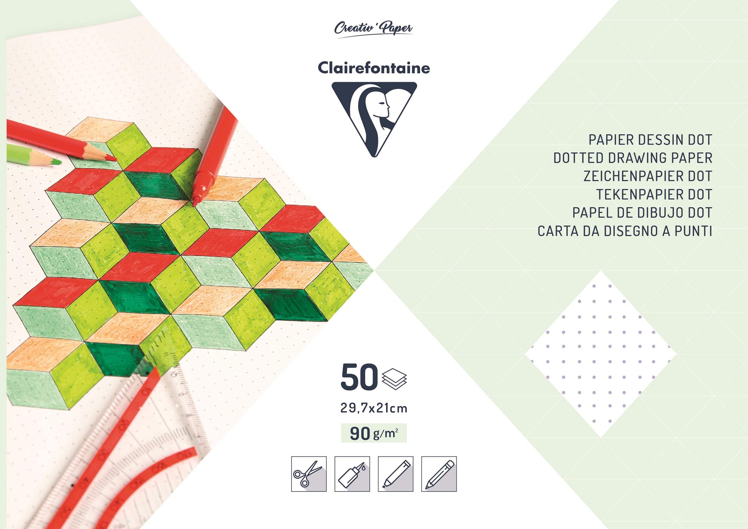 clairefontaine-1951-back-to-basics-bloc-quadrill-a4-50-feuilles image 4
