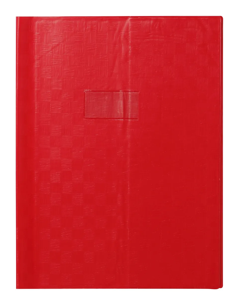 clairefontaine-prot-ge-cahier-madras-24x32-rouge-pvc image 1