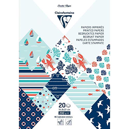 clairefontaine-tulip-95815c-bloc-a5-20-feuilles-motifs-stickers image 4